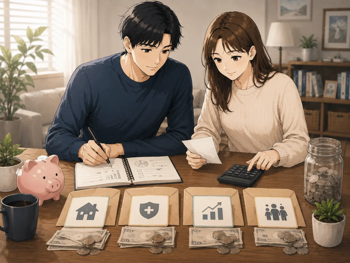 生活資金と投資資金を分けるイメージ